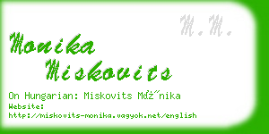 monika miskovits business card